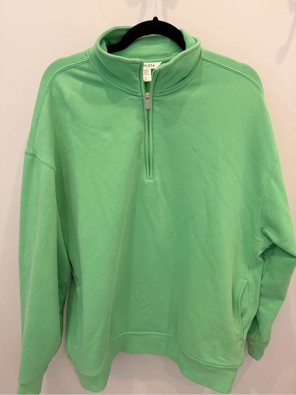 Women’s Athleta quarter.zip Pullover Sweatshirt  - Grass Green